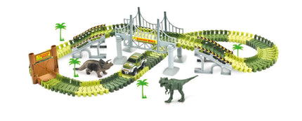 Electric Track Roller Coaster Toy with Dinosaur Cars