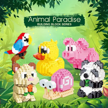 Cute Animal Mini Building Blocks DIY Puzzle Set