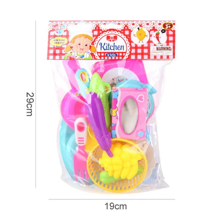 Kids Kitchen Toy Set with Realistic Food and Utensils