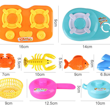 Kids Kitchen Toy Set with Realistic Food and Utensils