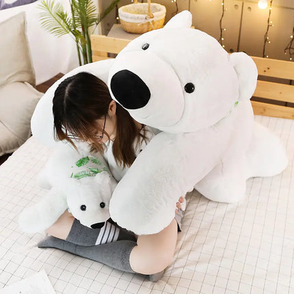 Cute Plush Arctic Bear Toy and Pillow for Sleeping