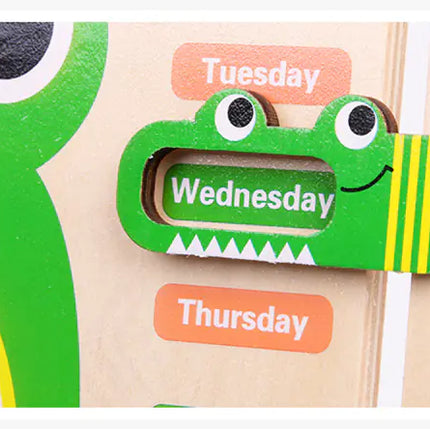 7-in-1 Standing Weather Calendar Clock for Kids