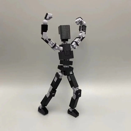 3D Printed Articulated Doll with Stand - Mechanical Toy