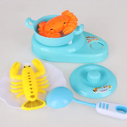 Kids Kitchen Toy Set with Realistic Food and Utensils