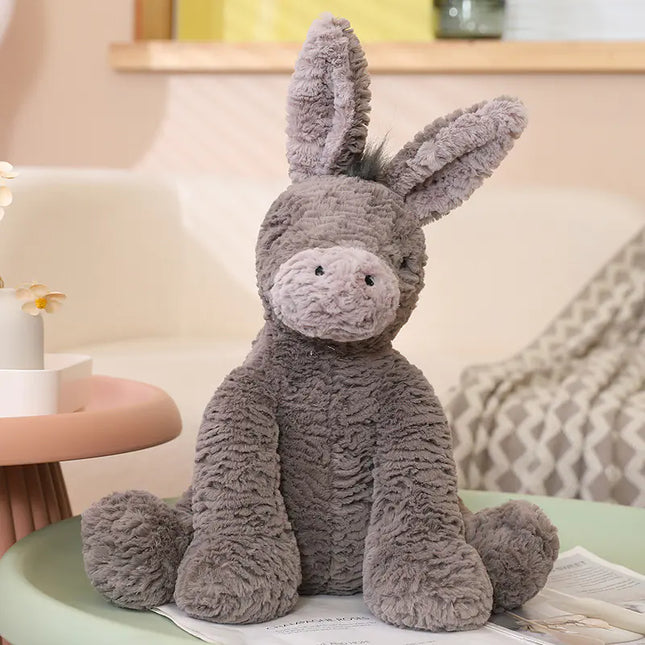 Cute Plush Donkey Stuffed Toy and Cuddle Pillow