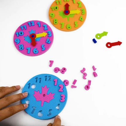 EVA Clock Puzzle Blocks for Time Learning (Gift Set)