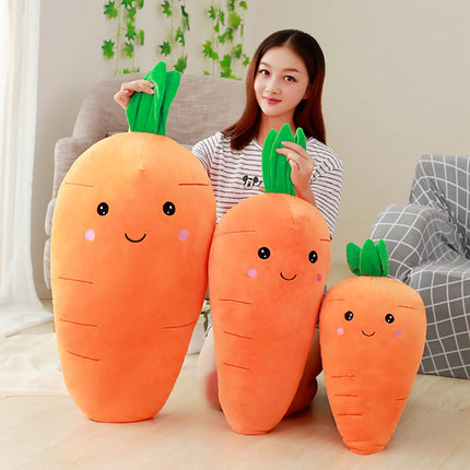 Carrot Plush Pillow with Down Cotton Filling