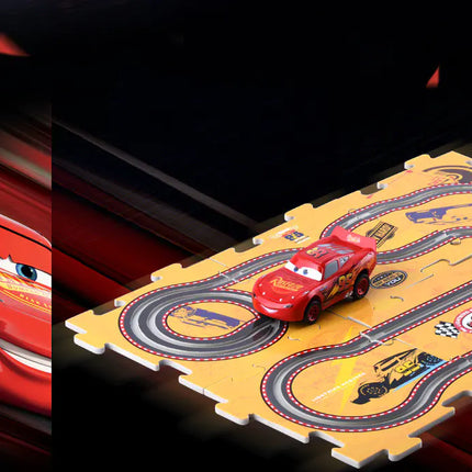Cars 3 Puzzle Track Set with Electric Model Cars