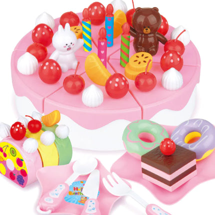 Kids Fruit Cutting Toy Set for Pretend Play Kitchen