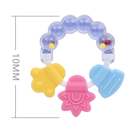 Baby Rattle Teether Silicone Chew Toys for Infants