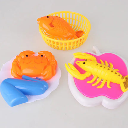 Kids Kitchen Toy Set with Realistic Food and Utensils