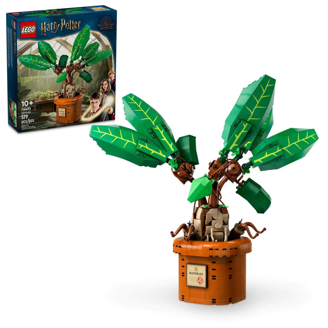 LEGO Harry Potter Mandrake Figure & Pot Plant Toy Harry Potter Collectible Gift Idea for Kids Magical Creature Playset for Room décor Harry Potter Toy for 10 Year Old Girls Boys or Any Fan 76433