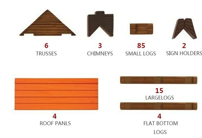 Creative Wooden Building Blocks - Tree*Haus 165PCS Set