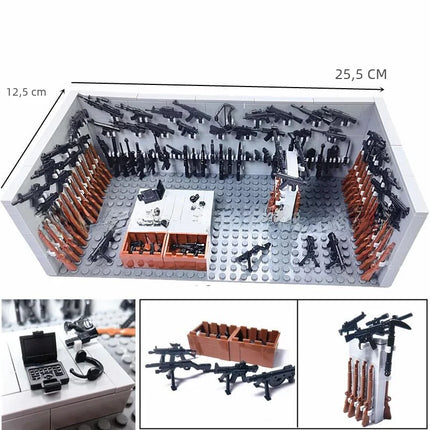 LEGO-Compatible WWII Military Base Building Set