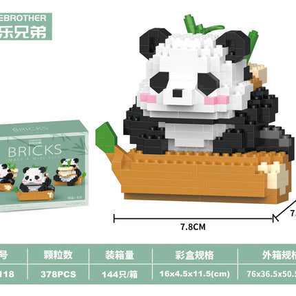 Chinese Panda Building Blocks Compatible with LEGO
