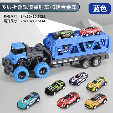 Large Transforming Truck with Storage for Boys' Toys