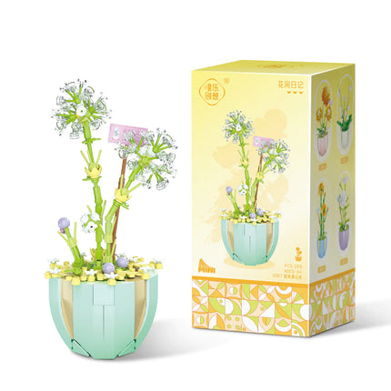 Faux Flower Series Succulent Garden Building Blocks