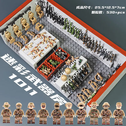 LEGO-Compatible WWII Military Base Building Set