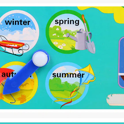 7-in-1 Standing Weather Calendar Clock for Kids