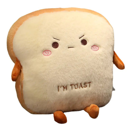 Cute Toast Emoji Hand Warmer Soft Plush Pillow Doll