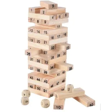 54-Piece Wooden Stacking Toy, Layered Building Set