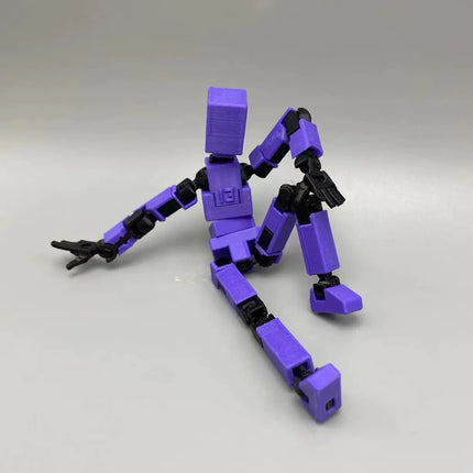 3D Printed Articulated Doll with Stand - Mechanical Toy