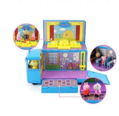 Peppa Pig School Bus Model Toy for Classroom Fun