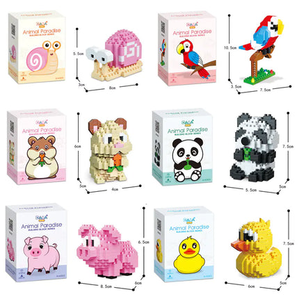 Cute Animal Mini Building Blocks DIY Puzzle Set