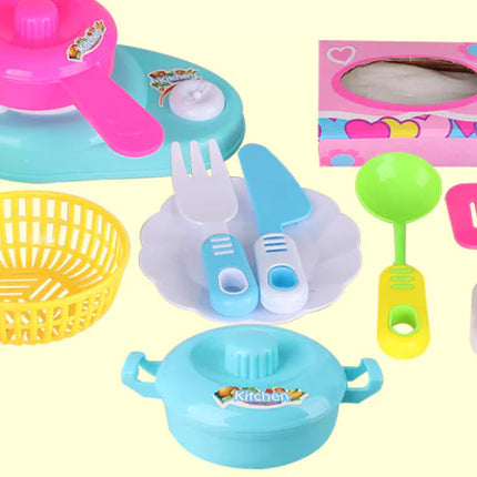 Kids Kitchen Toy Set with Realistic Food and Utensils