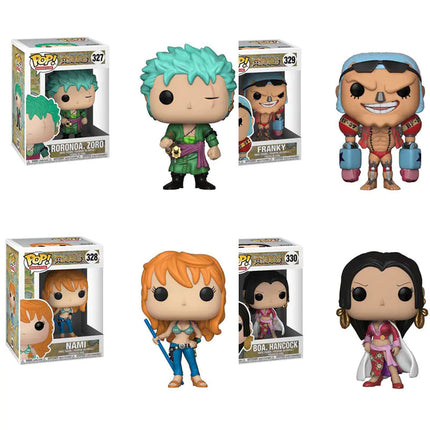 FUNKO POP One Piece Nami, Boa, Zoro, Franky Figures