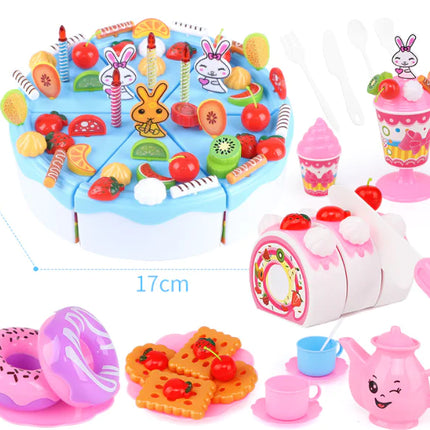 Kids Fruit Cutting Toy Set for Pretend Play Kitchen