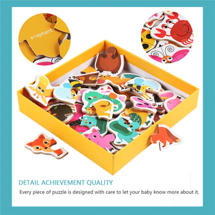 Animal Transportation Map and Fruit Vegetable Puzzle Toy