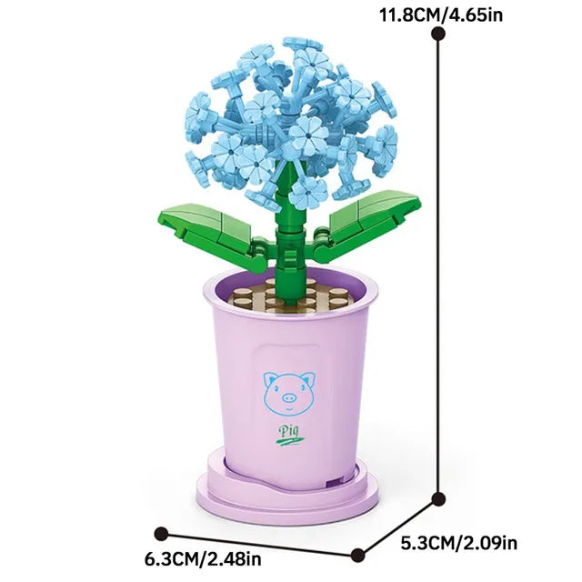 DIY Assembled Rose Bouquet Building Blocks Set