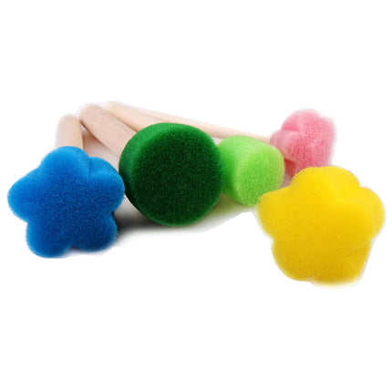 Creative Mini Sponge Brush Set with 5 Colorful Patterns