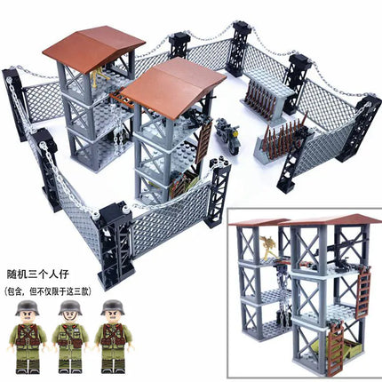 LEGO-Compatible WWII Military Base Building Set