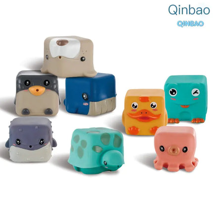 Cognitive Soft Rubber Animal Building Blocks for Toddlers