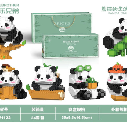 Chinese Panda Building Blocks Compatible with LEGO