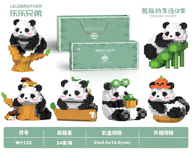 Chinese Panda Building Blocks Compatible with LEGO
