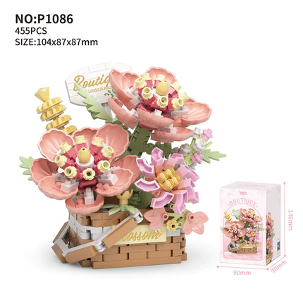 Faux Flower Series Succulent Garden Building Blocks