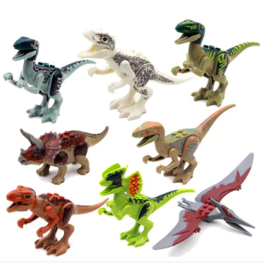 Jurassic Dinosaur Assembly Toys: T-Rex, Pterodactyl, Triceratops