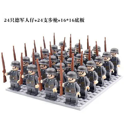 "New Cross-Border Building Block Army Figures Set (24 pcs)"