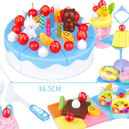 Kids Fruit Cutting Toy Set for Pretend Play Kitchen