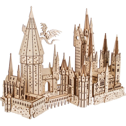 UGEARS Harry Potter Hogwarts Schloss Bausteine für Erwachsene - Harry Potter Holzpuzzle für Teenager - 3D-Puzzles für Erwachsene - Harry Potter Schloss Modell
