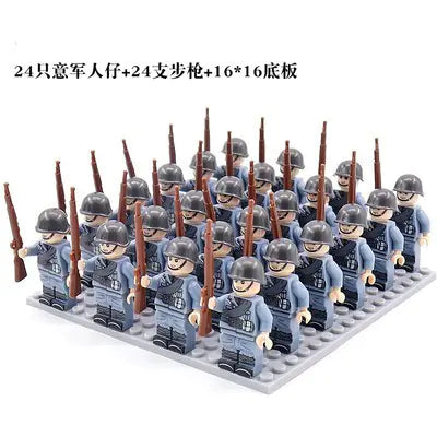 "New Cross-Border Building Block Army Figures Set (24 pcs)"