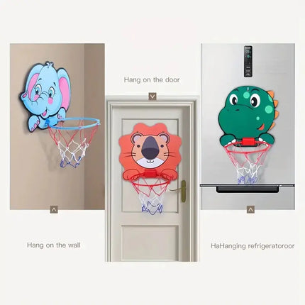 Wall-Mounted Indoor Basketball Hoop for Kids