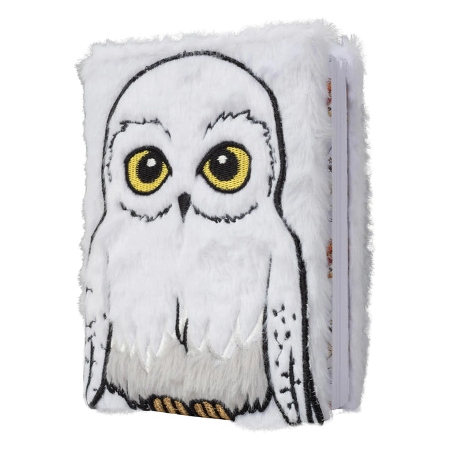 Harry Potter Hedwig Owl Plush Journal Diary for Kids - Cute Soft Cover Notebook w/ 216 Pages - Officially Licensed - Book & Movie Gift for Girls Boys