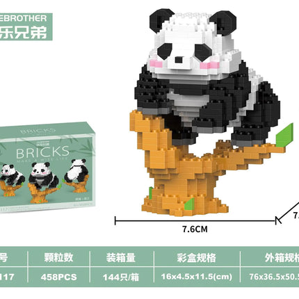 Chinese Panda Building Blocks Compatible with LEGO