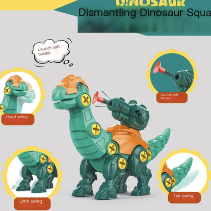 DIY Assembled Dinosaur Egg Toy with Turret Shooting T-Rex
