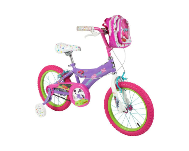 DreamWorks Dynacraft Trolls Girls BMX Street/Dirt Bike with Hand Brake 16" Purple/Pink/Green (8056-21TJ)