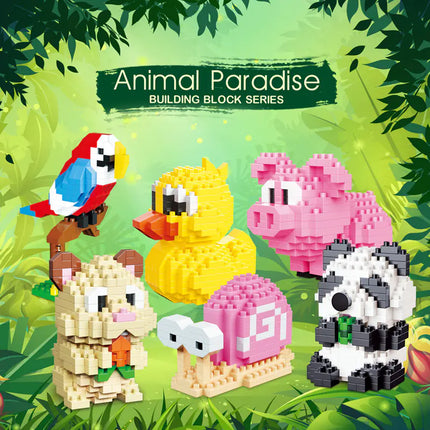 Cute Animal Mini Building Blocks DIY Puzzle Set
